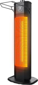 lot 5171 image: $160 Outdoor Electric Patio Heater, 27-inch Infrared Tower Heater with 1200W Instant Heating, IPX5 Waterproof, Tip-Over & Overheat Protection, Space Heater for Patio Garage Workshop Indoor & Outdoor Use