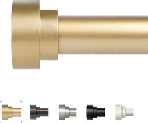 lot 5180 image: HEI DEAR Gold Curtain Rods 72 to 144 Inch(6-12FT),1 Inch Long Curtain Rod,Adjustable Heavy Duty Curtain Rods,Modern Decorative Drapery Rods,Telescoping Window Single Curtains Rods 36-150,Brass Gold