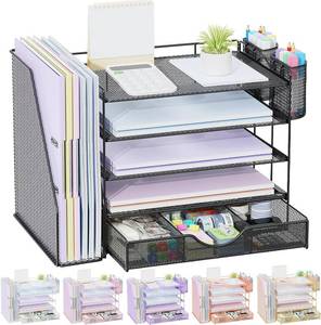 lot 5195 image: gianotter 5-Tier Desk Organizer with Drawers and File Holders