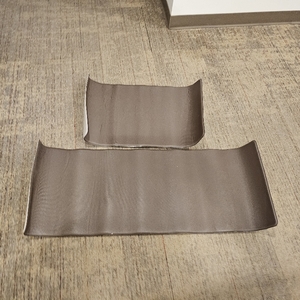 lot 5198 image: 2 PCS SET Cushioned Kitchen Rug Waterproof, Non-slip anti Fatigue Brown 17X30 and 17 X 36