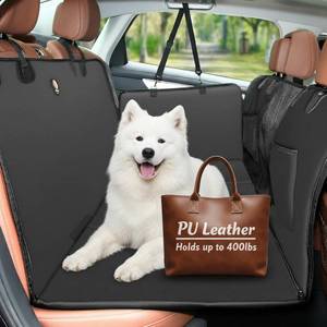 lot 6019 image: Dog Back Seat Extender Hard Bottom Waterproof Car Seat Cover 400 lbs