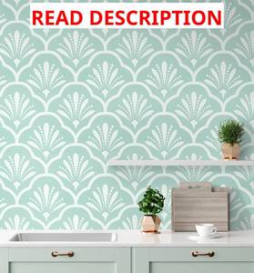 lot 10032 image: Lot of 3 White & Gray Guvana 17.32 X118 Geometric Peel and Stick Wallpaper Green Wallpaper White Trellis Pattern Contact Paper Self Adhesive Wallpaper DIY Contact Paper Removable Wallpaper for Livingroom Cabinets Decor