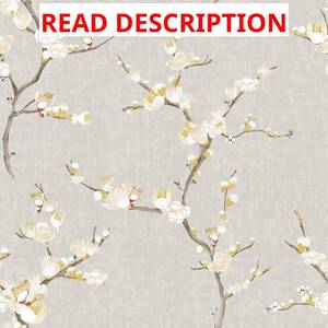 lot 10043 image: Lot of 3 Guvana Peel and Stick Wallpaper Floral Contact Paper Modern Removable Waterproof Wall Paper for Bathroom Bedroom Laundry Room Decor Vintage Grey Yellow Flower Farmhouse Wallpaper Vinyl Roll 17.3 78.7