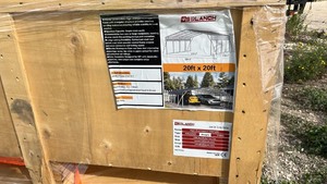 lot 1015 image: Unused SDLC2020 Steel Carport - 20 x 20 ft, Dark Grey