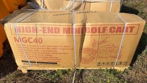 lot 1024 image: Unused MGC40 Electric MINI Golf Cart - 2 Passenger - Box Damaged