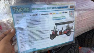 lot 8002 image: Unused Future FT-GC42S Off-Road Golf Cart - Black