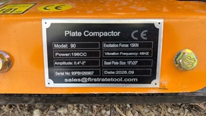 lot 8006 image: Unused Future FT90 Vibratory Plate Compactor