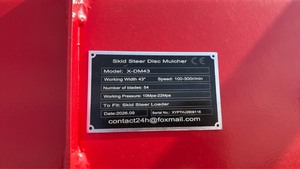 lot 8021 image: Unused Future FT-XDM43 Skid Steer MINI Disc Mulcher - 43 Inch