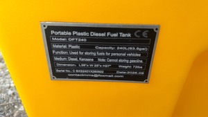 lot 8042 image: Unused Future FT-DFT240 Portable Diesel Fuel Tank - 240L  63.5 Gallon
