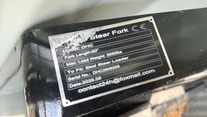 lot 8054 image: Unused Future FT-DHC Skid Steer Pallet Forks