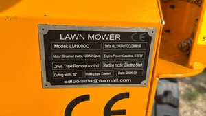 lot 8057 image: Unused Future FT-LM1000Q Remote-Control Lawn Mower - 39 Inch, 9.5 kW