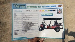 lot 8108 image: Unused Future FT-GC42S Off-Road Golf Cart - Red