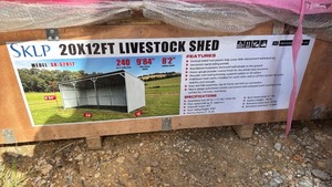 lot 8131 image: Unused SKLP SK-S2012 Livestock Shed - 20 x 12 ft