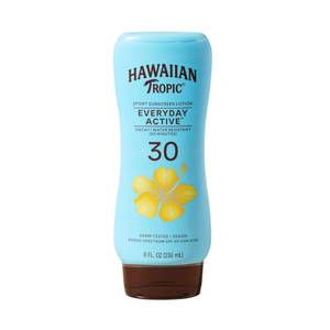 lot 39449 image: Hawaiian Tropic Island Sport Sunscreen Lotion, Ultra Light, High Performance Protection, SPF 30, Coconut, 8 Oz - Retail $14