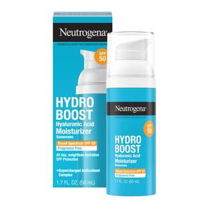 lot 39480 image: Neutrogena Hydro Boost Face Moisturizer SPF 50, 1.7 fl oz - Retail $20