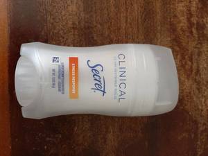 lot 39516 image: Secret Clinical Strength Antiperspirant and Deodorant Women, Lavender, 72 Hr Invisible Solid, 1.6 oz - Retail $9