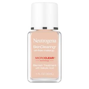 lot 39519 image: Neutrogena SkinClearing Liquid Foundation, 50 Soft Beige, 1 fl oz - Retail $15