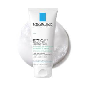 lot 39529 image: La Roche-Posay Effaclar Dual 4% Benzoyl Peroxide Acne Face Wash 6.76oz - Retail $15
