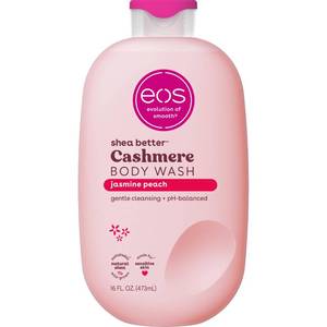lot 39595 image: eos Cashmere Body Wash- Jasmine Peach, Creamy Gel, Shea Butter, 16 fl oz - Retail $10