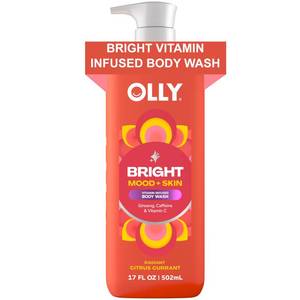 lot 39596 image: OLLY Bright Body Wash with Ginseng, Caffeine & Vitamin C- Nourishing 17 oz - Retail $10