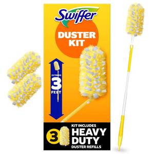 lot 39607 image: Swiffer Duster Kit with 3 ft Extendable Handle - Retail $17