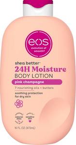 lot 39609 image: eos Shea Better 24H Moisture Body Lotion- Pink Champagne, 16 fl oz - Retail $10