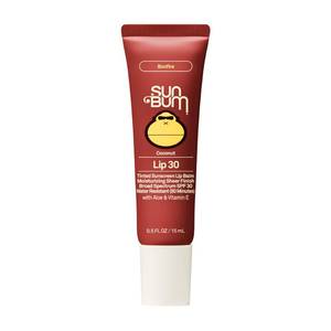 lot 39661 image: Sun Bum SPF 30 Coconut Sunscreen Lip Balm, Bonfire Tinted - 0.5 oz - Retail $10