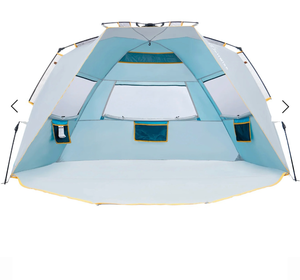 lot 203 image: Wolfwise Goldsand K10 Beach Tent UPF 50 3-4 Person - Retail $90