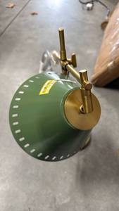 lot 320 image: Hinge Desk Table Lamp GreenBrass - Hearth & Hand with Magnolia - Retail $45