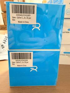 lot 384 image: 0.9% Saline Solution, 60x5mL Individually Sealed Vials, 300mL TotalDaily Personal Care, No Additives, Designed for All Ages, 5mL Pre-Measured Vials, 60-Pack 300mL Total, Compact & Pocket Size - Retail $22