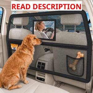 lot 2411 image: $57 51 Dog Car Barrier for Cars, SUVs, Trucks - Divider, Chew-Proof Net