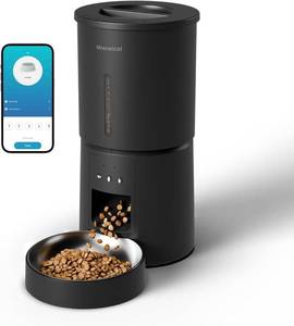 lot 2417 image: 4.2L Automatic Cat Feeder with 2.4G WiFi Timed Dispenser, Dual Power, Black