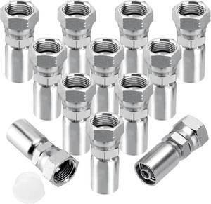 lot 2418 image: $59 12-Pack Hydraulic Hose End Fittings 12 I.D. to 34 JIC 37  Female Sw