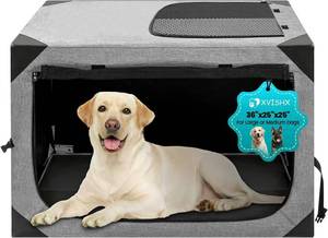 lot 2433 image: $60 Dog Crate 36x25x25 in, LargeMedium Dogs, Foldable, 2-Door, Mesh Window