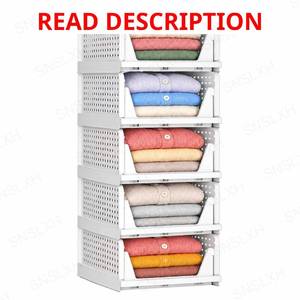 lot 2434 image: $60 SNSLXH Closet Organizers and Storage, 3 Pack Stackable Closet Bins