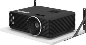 lot 2440 image: Black White Mini Projector Wall Shelf with CableRouter  Floating Mount
