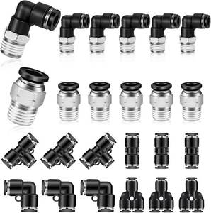 lot 2452 image: 38 Push-to-Connect Fittings Kit 38 Tube OD x 12 NPT Male Elbow