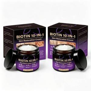 lot 2466 image: 2Pcs Biotin 10-in-1 Skin Restoration Cream, Wrinkle Reducer & Moisturizer
