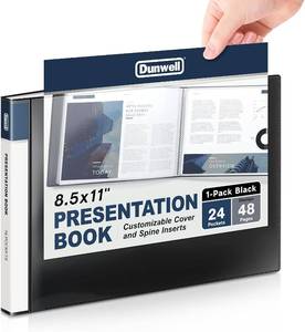 lot 2467 image: Dunwell 8.5x11 Portfolio Binder, Horizontal, 24 Pockets, Poly