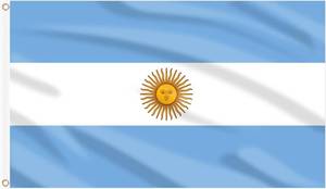 lot 2470 image: AhfuLife Argentine Flag 3x5 ft Double-Sided with Brass Eyelets IndoorOutdo
