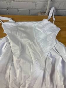 lot 2492 image: White Dress - Heavy Material - unknown size