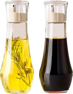 lot 2511 image: Summark Diamond Olive Oil Dispenser, Glass 10 oz, Set of 2