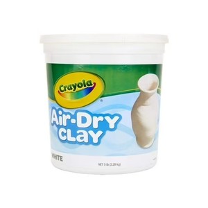 lot 2513 image: Crayola Air Dry Clay, Natural White Modeling Clay, 5 lb Bucket
