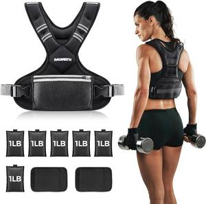 lot 2518 image: PACEARTH Adjustable Weight Vest 4-1011-2020-32lbs with Zipper Pouch