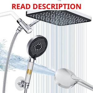 lot 2521 image: $60 SR SUN RISE 12-Inch Rain Shower Head with Handheld Combo, High Pressure