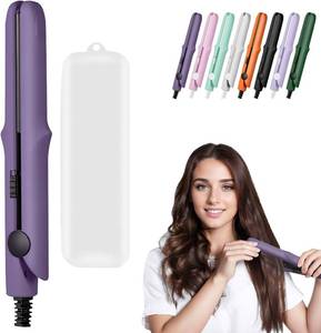 lot 2538 image: Long-Lasting 2-in-1 Curling Wand & Straightener for Hair - Dark Purple