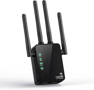lot 2541 image: $55 WiFi Extender 1500Mbps, Up to 15999 Sq.ft Coverage, WiFi Repeater 1 Pac