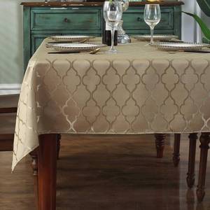 lot 2556 image: SASTYBALE Jacquard Tablecloth Rectangle, Polyester, Gold, 52 x 70