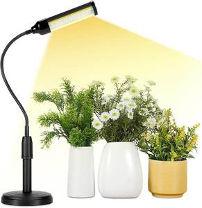 lot 2574 image: Indoor Plant LED Grow Light, Desk Base, Full Spectrum, 50 LEDs, Warm White