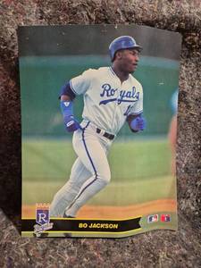 lot 20 image: Bo Jackson Kansas City Royals Baseball Poster 1990 Collectors Marketing